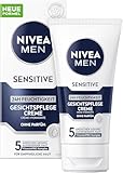 NIVEA MEN Sensitive Gesichtspflege Creme, 24h Feuchtigkeitscreme für empfindliche Männerhaut, beruhigende Gesichtscreme zur Linderung von Hautirritationen (75 ml)