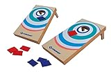 Schildkröt Cornhole Set – Bean Bag Wurfspiel für 2–4 Spieler – 2 Holzbretter mit ausklappbaren Beinen & 8 Sandsäckchen – Outdoor Geschicklichkeitsspiel für Garten, Strand & Freizeit