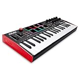 Akai Professional MPK Mini Plus - 37-Tasten USB MIDI Keyboard Controller mit 8 MPC Pads, Sequencer, MIDI/CV/Gate I/O, Musikproduktionssoftware und Native Instruments Sound Package