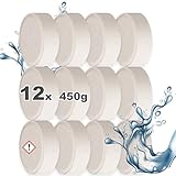 12x 450g Luft-Entfeuchter Granulat Tabs Nachfüllpackung für Raumentfeuchter Box Nachfülltabs Tabletten ohne Strom