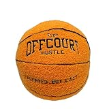 WOKICOR 3D Offcourt Basketball Kissen 25CM Basketball Pillow Weiches Basketball Plüschball Deko Zimmer Basketball Geschenke Für Jungen Mädchen