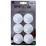 SPORTSIDE - 6 Tischtennisbälle - Schlägerspiel - Tischtennis - Sportzubehör - Outdoor-Spiel - 046577 - Weiß - Kunststoff - 4 cm - Sportartikel