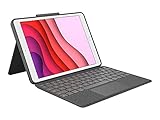 Logitech Combo Touch für iPad (7., 8. und 9. Generation) Schutzcase mit Präzisions-Trackpad, Notebook-ähnlicher Tastatur mit Hintergrundbeleuchtung, Smart Connector, Deutsches QWERTZ-Layout - Schwarz