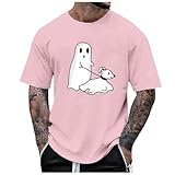 WAZHAKU Herren Helloween Shirt Kostüme T-Shirt Herren Halloween T-Shirt Bloody Kostume Horror Tshirt Casual Rundhals Kurzarm Shirt Oberteile Halloween-Hemden Funny T Shirts Herren Tee Tops