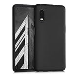 kwmobile Hülle kompatibel mit Samsung Galaxy Xcover Pro Hülle - weiches TPU Silikon Case - Cover geeignet für kabelloses Laden - Schwarz matt