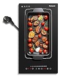 Karienvir induktionskochfeld 2 platten mit Stecker, Kochfeld 30cm, Induktionskochfeld einbau, kochfeld induktion mit Flexzonen, Kindersicherung, Schieberegler Touch-Steuerung, 3500W