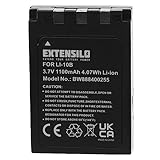 EXTENSILO Akku Ersatz für Sanyo DB-L10, DB-L10A für Kamera (1100mAh, 3,7V, Li-Ion)