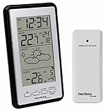 techno line Wetterstation WS9130-IT mit Vorhersage der Wetterlage, sowie Innen- und Außentemperatur, Silber