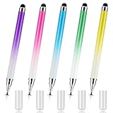 AHQiZFX 5 Stück Tablet Stift,Touchscreen Stift,Touchscreen-Eingabestift,Hohe Empfindlichkeit 2 in 1 Touch Stift für Handy,Gummi Stylus Touch Pen,Stift für Tablet,Handy Stift,für Tablets Smartphone