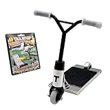 TAILWHIP Finger Scooter aus Metall, Mini Roller Spielzeug für Tricks, Fördert die Handmotorik, Kompatibel mit Finger Tech Deck Skateboard, Skatepark, Finger Bike BMX, Chrome