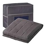 YCNLYSSR Gewichtsdecke für Erwachsene, 2,3/3,4/5,4 kg, Queen-Size-Größe, schwere Decke, atmungsaktive Baumwolle mit natürlichen Glasperlen, maschinenwaschbar (91 x 122 cm (2,3 kg))