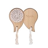 Niyok® Gesichtsbürste aus Holz • Reinigung & Peeling Bürste für Gesicht • Gesichtsmassagebürste mit Naturborsten • Trockenbürste & Peelingbürste Gesicht • Plastikfrei & nachhaltig
