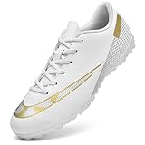 Topwolve Fußballschuhe Herren Kunstrasen Fussballschuhe Professionelle Kinder Athletics Trainingsschuhe Sport Outdoor Football Schuhe,Weiß,44 EU