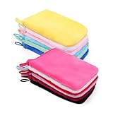 Zhufas 12 Stück Mikrofaser Waschhandschuhe Waschhandschuh Frottier 100% Baumwolle Waschlappen Weich,Starke Wasseraufnahme15x 21 cm(12 Farben)