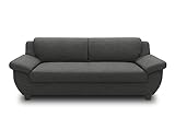 DOMO. collection Sofa Panama, 3-Sitzer, 3er Couch, Garnitur, 3-2-1 Sofa, 91 x 207 x 80 cm (BxTxH), anthrazit