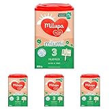 Milupa Milumil 3 – Folgemilch – Baby-Milchpulver – Nach dem 10. Monat – Passender Begleiter bei der Einführung fester Nahrung mit wichtigen Nährstoffen – Ohne Palmöl – 1 x 800 g (Packung mit 4)