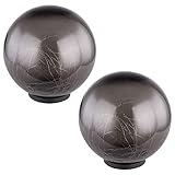 GLOBO LIGHTING 2er Set LED Solar Steck Leuchte Garten Deko Beleuchtung Lichterketten Kugel Außen Lampe Rauch