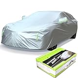 BEXITA Auto Abdeckplane Autoplane Autoabdeckung Winter Autogarage Staubdicht Winddicht Schneedicht UV-Schutz Outdoor Indoor Car Cover Universal Fit für Limousine/Fließheck Länge (bis zu 450cm)