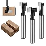 Fräser Schaft, 3-tlg Fräser Set Fräser für Oberfräse Fräsen Werkzeug Set Nutfräser 6.35mm Fräser Schaft Cutter Router Holzbearbeitungswerkzeug Bit für Oberfräse Holzbearbeitung