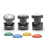 Aquanique Teich und Garten Licht PGL Set 3 LED, Trafo und drei LED-Leuchten mit Farbscheiben, Schwarz