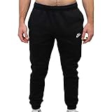 Nike mens Sportswear Club Fleece Sweatpants, Black/Black/White, L