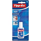 Tipp-Ex Rapid, Korrekturfluid mit Auftragsschwämmchen, schnelltrocknend, 1x25ml, Ideal für das Büro, das Home Office oder die Schule