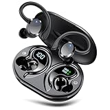 Bluetooth Kopfhörer Sport, Kopfhörer Kabellos Bluetooth 5.4 mit 4 ENC Noise Cancelling Mic, 68Std Hi-Fi Stereo Tiefer Bass Wireless Earbuds, LED-Anzeige, IP7 Wasserdicht Ohrhörer mit Ohrhaken