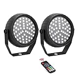 Telbum Stroboskop, Halloween Mini Stroboskop Blitzer für Parteien, Superhelle 54 RGB LED Strobe Lights mit Fernbedienung, Sound Aktiviert, Speed Control Blinkendes Licht für Raum DJ Bühne Partei 2Pack