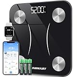 INSMART Personenwaage Digital, Waage personen mit Bluetooth, Körperfettwaage für BMI, Gewicht, Körperfett, Pulsschlag, Muskelmasse, Wasser, Protein, Skelettmuskel, Knochengewicht, BMR, usw.