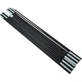 babominimer Fiberglas Camping Zeltstangen 5,49 m Außenstützstangen Markisenrahmen Kit Ersatzset für 1-8 Personen, Zelt schwarz 11 Abschnitte 7 mm/8,5 mm Durchmesser (1,4 m)