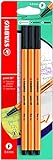 Fineliner - STABILO point 88 - 3er Pack - schwarz