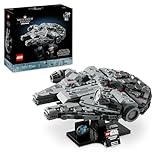 LEGO Star Wars Millennium Falcon, 25. Jahrestag Set für Erwachsene, Sammlerstück aus Eine Neue Hoffnung, Raumschiff Modellbausatz, Haus oder Büro Deko, Geburtstagsgeschenk für Männer, Frauen 75375