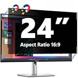 24 Zoll Computer Blickschutzfilter Magnetischer Sichtschutz Anti-Glare und Anti-Blaulichtschutz für Breitbild-16:9 Edge-to-Edge-Monitor