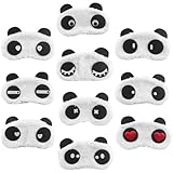 IMIKEYA Schlafmaske 10 Stück Panda Augenbinde Weiches Plüsch Baumwolle Verstellbar für Mädchen Nickerchen Reise