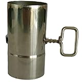 SOLUSTRE Außenofen Kamin Heizofen Auspuff Metall Heizofen Verstellbarer Auspuff Verstellbarer Kamin Auspuff Außen Verstellbarer Schlauch Luftschlauch Flexibel Silber Edelstahl