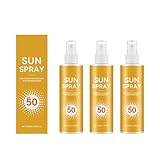 Wasserfestes Sonnenschutz Spray SPF 50 PA+++, Sonnencreme Spray,Mildes Sonnenschutzspray, Sonnenspray gegen UV, Verhindert Farbverblassen und Trockenheit, Wasserabweisend, Nicht Fettend (3)