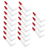 Vaguelly 20 Stück Teiliges Caulk Nozzle mit Roten Verschlusskappen Silikon Düsenspitzen für Abdichten und Versiegeln Auslaufsicheres Design für Küche Bad Fenster und Türfugen