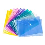 Homoyoyo 12 Stück Dokumententaschen Mit Druckknopf Dokumententasche Durchsichtiger Umschlag Aktenordner Dokumententasche Dokumentenhalter Dokumenten Organizer Dokumenten