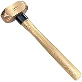 WEDO Kupferhammer,Vorschlaghammer mit Holzgriff,1Pfund(450g) Kupfer Fäustel,Länge 310mm,Trockenbauhammer,Stemmhammer,Abbruchhammer Einsatz bei Präzisionsabbrucharbeiten,Wärmebehandlung