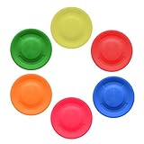 JUHONNZ Mini Frisbee,6er Pack Mini Flugscheibe Silikon Wurfscheiben Flugscheibe Spiele Fliegt Uber 60 Meter für Erwachsene Kinder Oder Hunde Frisbeesport 6 Farben