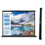 Tragbar Manuell Herunterziehbar, 50' 40' 30' 20' Filmleinwand, Heimkino Hinterhof Theater Beamer Leinwand, 4:3/16:9 HD Faltbare Indoor Sitzungen Outdoor Partei Projektion Leinwand(16:9 30 inch)