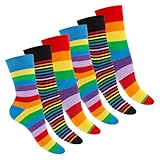 Footstar Damen Ringel Socken (6 Paar) - Fun 39-42