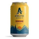 Athletic Brewing Company Craft Alkoholfreies Bier – 12 Packungen x 350 ml Dosen – Upside Dawn Craft Golden – kalorienarm, preisgekrönt – dezente Aromen mit blumigen und erdigen Noten