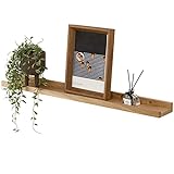 Gieanoo Bilderleiste Holz, 40cm Eiche Regal Massiv Schweberegal Wandregal gewürzregal regalbrett Hängeregal Ideal für Wohnzimmer Schlafzimmer Badezimer