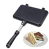 Panini-Pfanne – Toast-Sandwichmaker, Antihaft-Sandwichgrill | doppelseitige Bratpfanne, quadratischer Sandwichmaker mit Antihaftbeschichtung für Toast, Panini, Waffeln, Kochgeschirr, Küche zu Hause