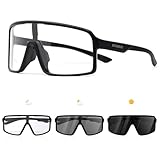 RTUOHUIN Fahrradbrille Selbsttönend für Herren Damen Photochromatische Sport Sonnenbrille UV400 Schutz Klar Rennrad Brille TR90 Rahmen Schnelle Radfahren für Radsport,Laufen,Outdoor-Sport