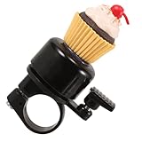 NULYLU Laute Fahrradklingel mit Cupcake Motiv für Mountainbike und Roller Einfache Montage Geeignet für und Erwachsene Dekorative Fahrradhupe