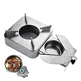 Campingkocher Spirituskocher, Gaskocher Für Innenräume Camping-kocher,Tragbare Campingkocher Für Camping/Spirituskocher,Topf Dünstplatte Herd Hot Pot Set Für Induktionsherde & Elektroherde