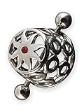 Fly Style Nippelpiercing Tribal Sun Chirurgenstahl 316 L - Body Jewelry - Nipple Piercing/Brust Piercings aus Edelstahl, Innendurchmesser:12 mm (Paar)