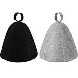 2 Stück Saunahüte, Ergonomie gefilzte Saunahüte für Frauen und Männer, Zuhause Sauna, Straßensauna und Bad Haus - Wesentliche Sauna & Teile, bequeme Bad Haus Cap gefilzte Saunahüte für Dampfzimmer Ess